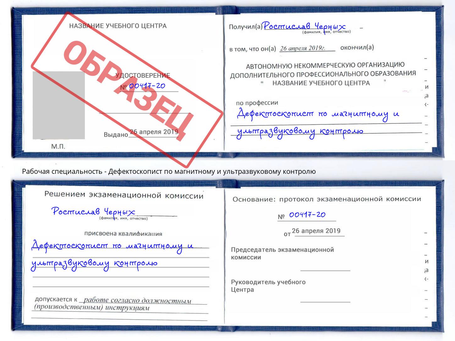 Дефектоскопист по магнитному и ультразвуковому контролю Тында