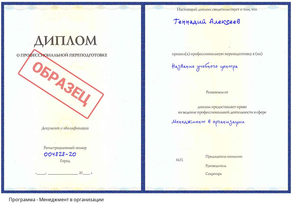 Менеджмент в организации Тында