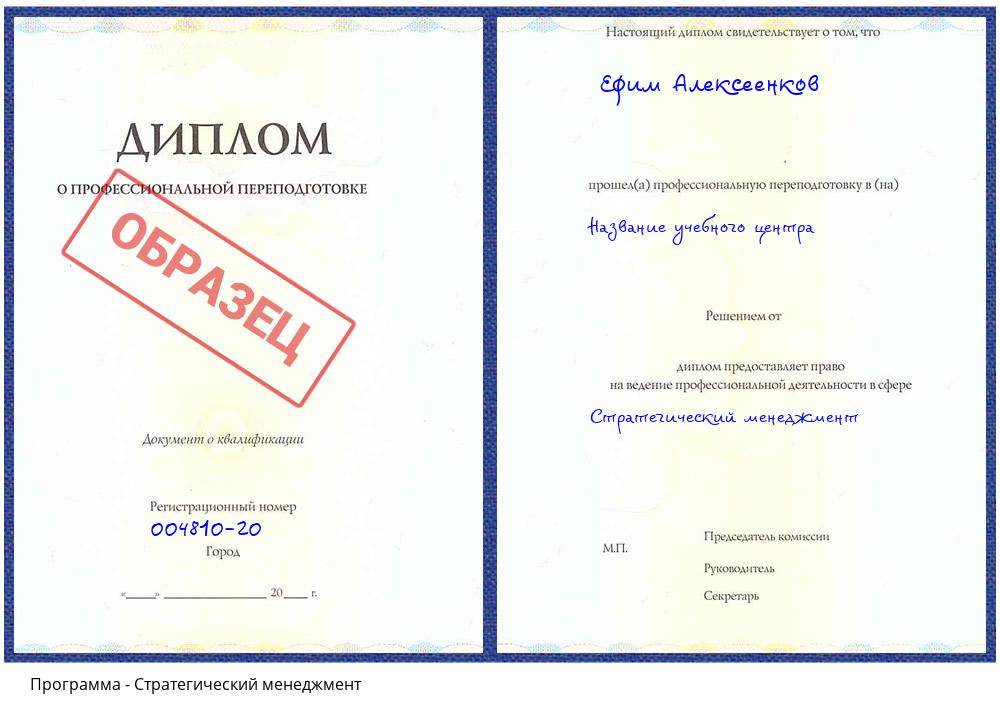 Стратегический менеджмент Тында